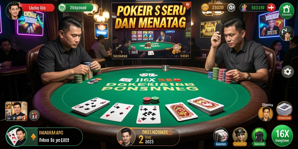 Tampilan gameplay seru dalam aplikasi Poker 116X.