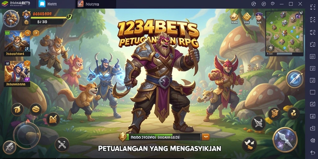 Tampilan gameplay <strong>1234BETS</strong> menampilkan pertarungan epik dan petualangan mendebarkan.