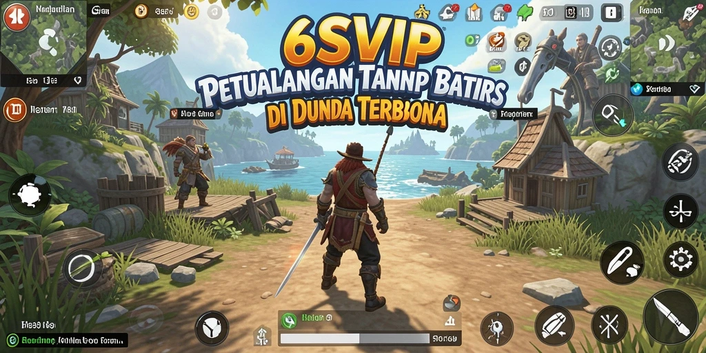 Tangkapan layar utama 6SVIP menunjukkan petualangan yang mendebarkan di dunia terbuka.