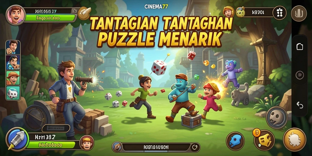 Tampilan gameplay seru dalam CINEMA77 yang penuh teka-teki menarik.