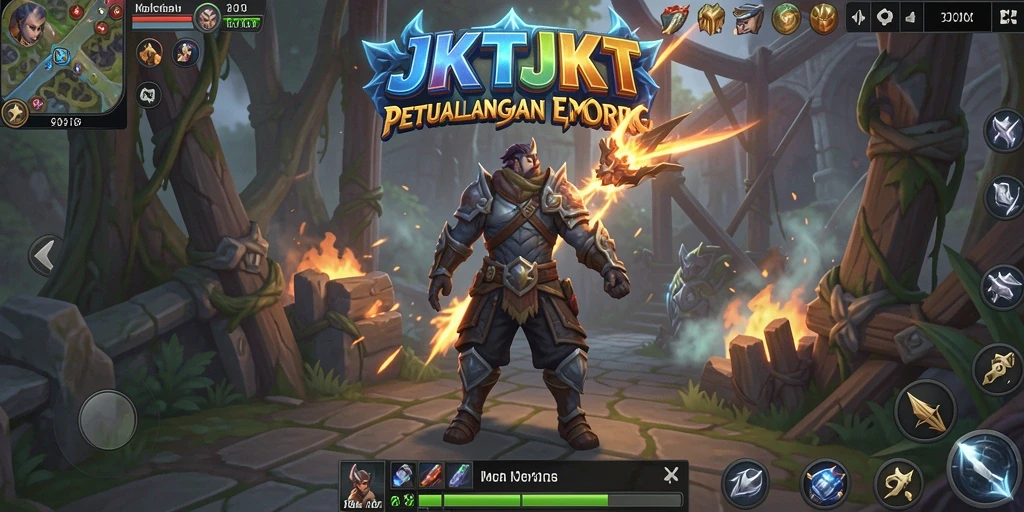 Screenshot JKTJKT menampilkan aksi pertempuran intens di dunia MMORPG.