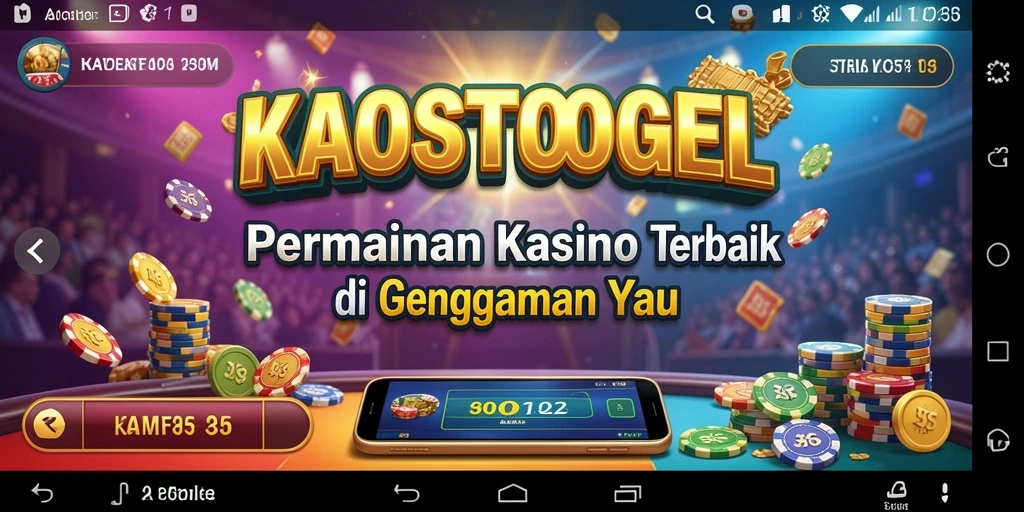 Gambaran gameplay seru KAOSTOGEL dengan berbagai permainan Kasino.