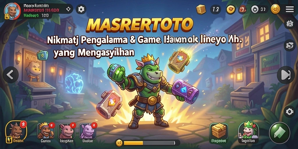 Screenshot utama MASRERTOTO menampilkan gameplay Idle yang mengasyikkan.