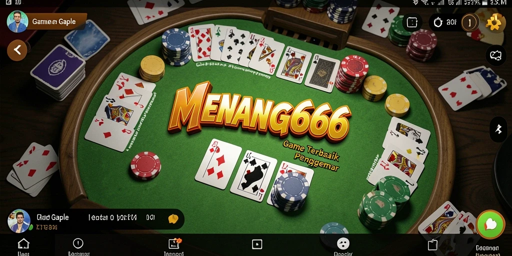 Gameplay seru Gaple di MENANG666 dengan teman-teman.