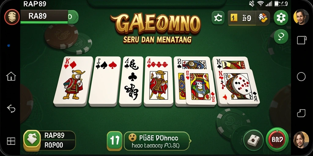 Screenshot gameplay RAP89 menampilkan keseruan bermain Domino.