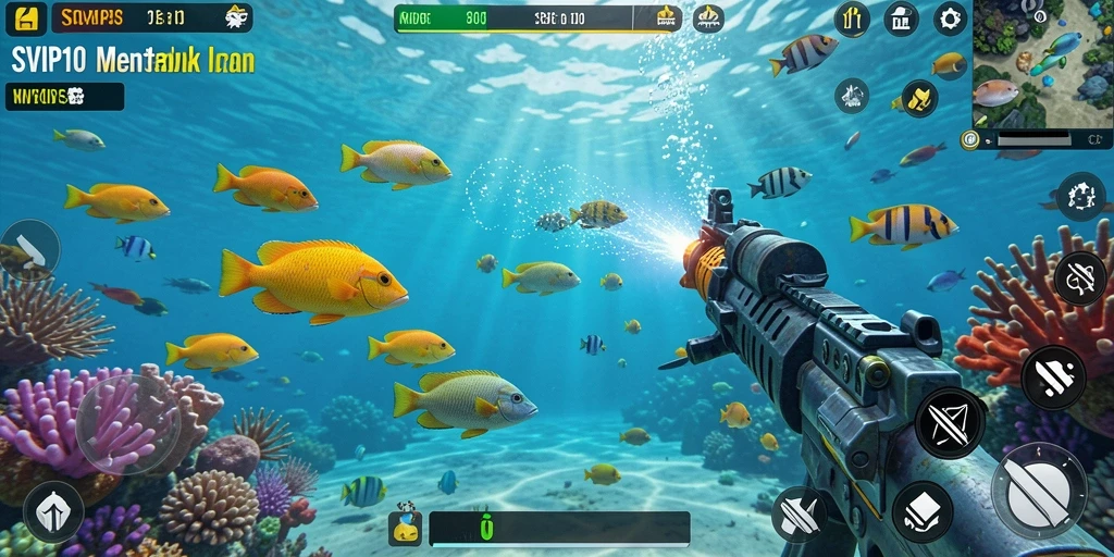 Gameplay seru menembak ikan dengan efek grafis menakjubkan.