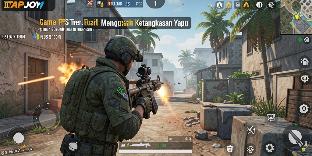 Tampilan dinamis dari gameplay TAPJOY yang mendebarkan.