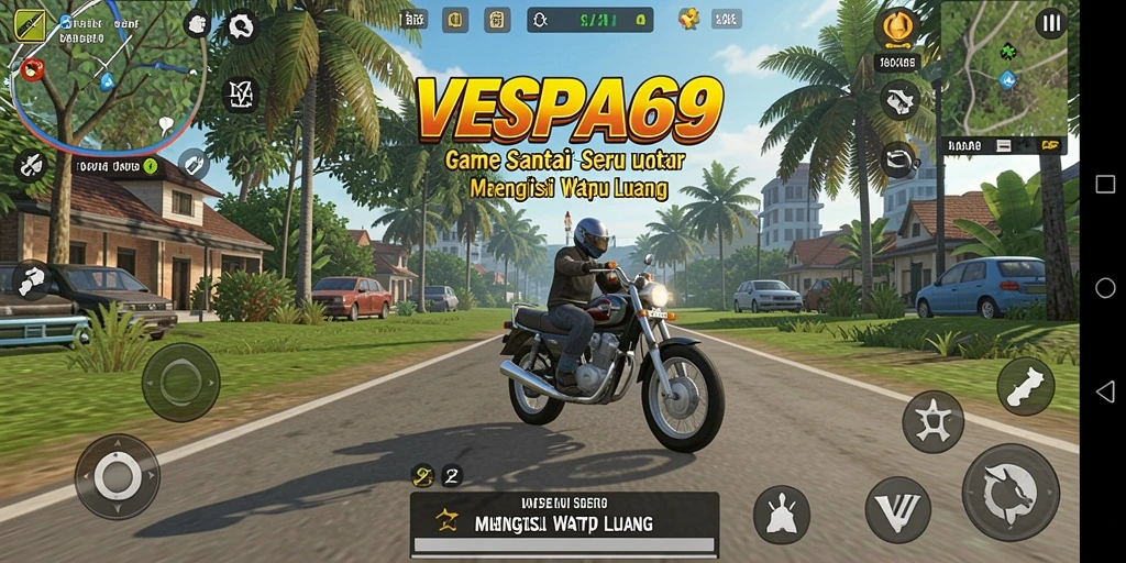 Tampilan gameplay VESPA69 yang seru dan menarik.