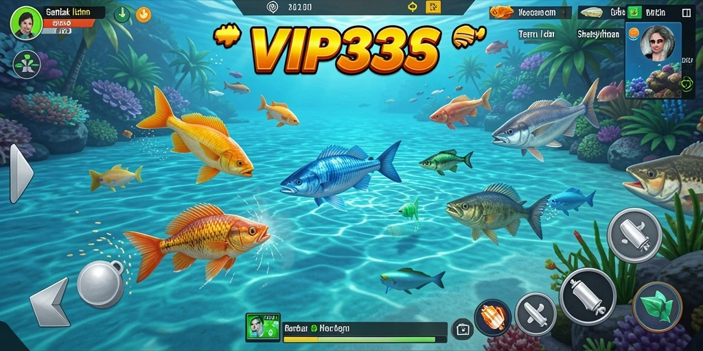 Screenshot gameplay VIP333 menampilkan keseruan menembak ikan.